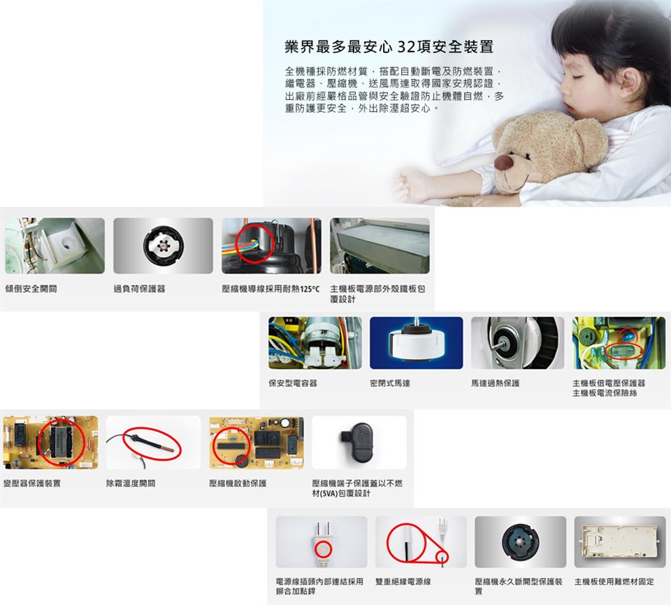 壓缩機導線採用耐熱125 主機板電源部外殼鐵板包