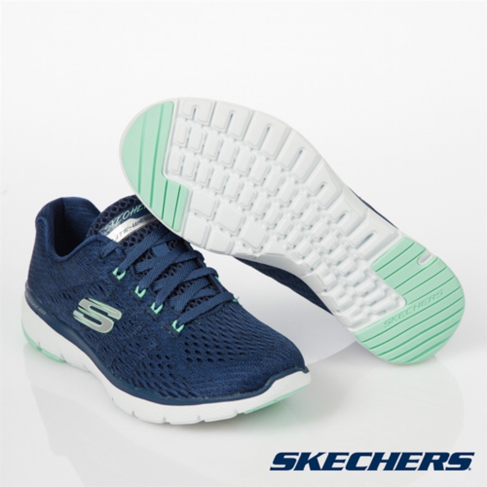 skechers white flex appeal instant trainers