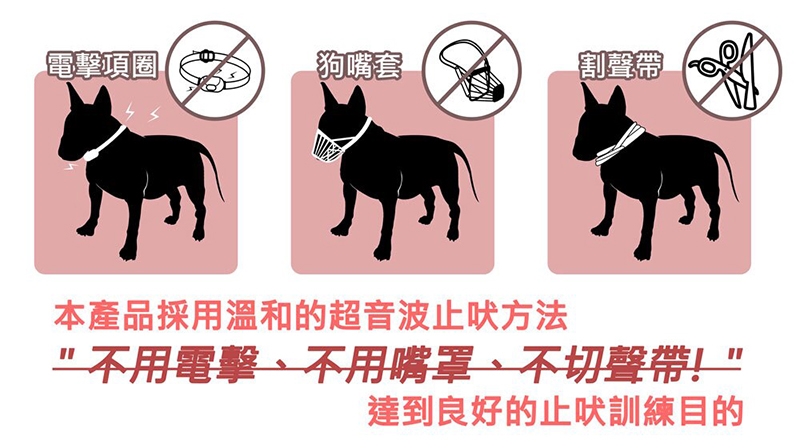 金德恩台灣製造通用型犬超音波溫和止吠行為訓練項圈 遠端訓練 自動感應叫聲 頭套 防吠咬 Etmall東森購物
