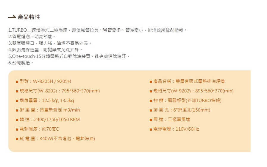 五聯 W-9205H - 詳情2