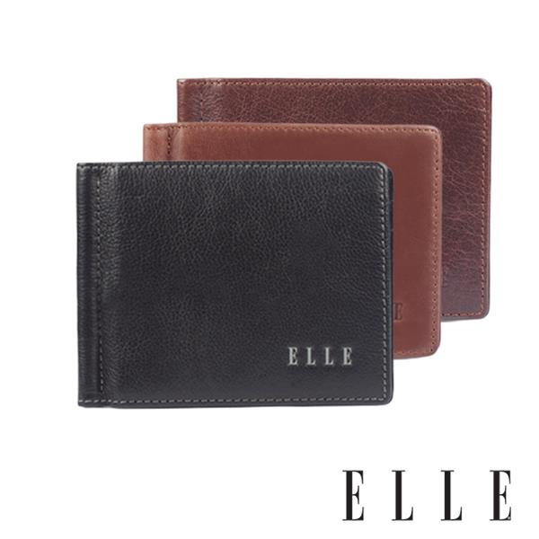 背包族【ELLE HOMME】鈔票錢夾ELLE皮夾/男夾/短夾(黑、深咖啡、淺咖啡色)