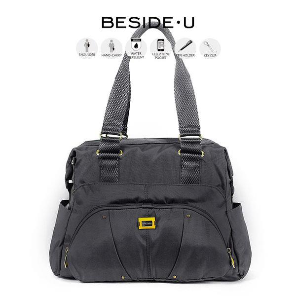 背包族【BESIDE-U】MARVEL系列 簡約高雅時尚都會托特包/肩背包(黑色)