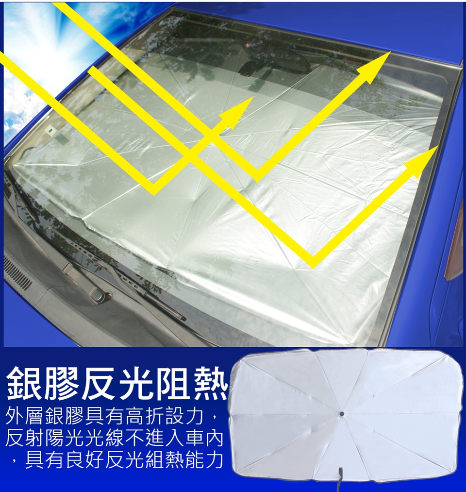 汽車前擋風玻璃遮陽傘防曬遮陽傘 大尺寸 遮陽簾板 避光墊 Etmall東森購物