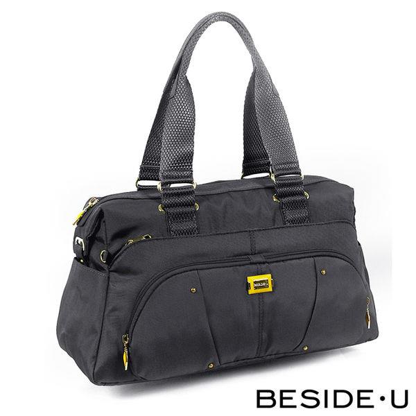 背包族【BESIDE-U】MARVEL系列 簡約高雅知性百搭肩提包(黑色)