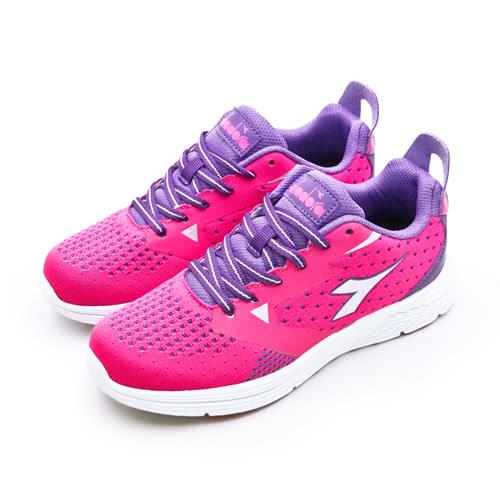 Diadora 女迪亞多那輕量飛織健走鞋悠遊樂活系列 桃紫6862 健走鞋 Etmall東森購物