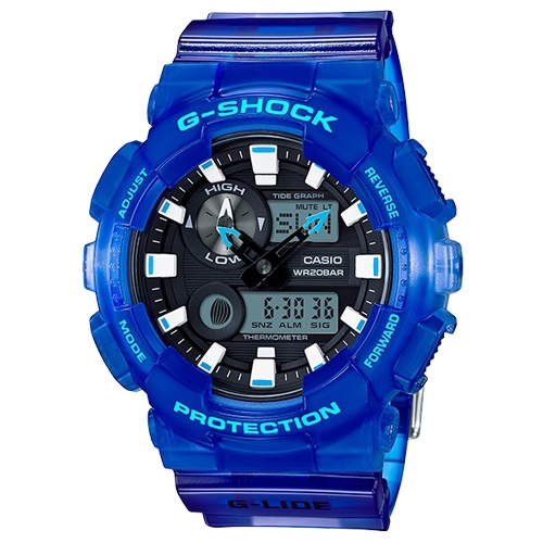 CASIO卡西歐】G-SHOCK 雙顯電子錶溫度測量防水200米潮汐圖月相資料(GAX