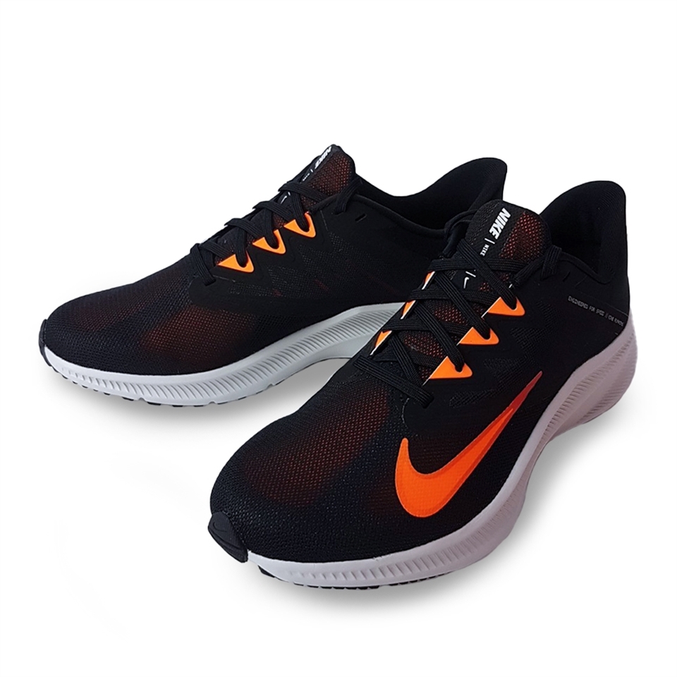 NIKE Quest 3 慢跑鞋運動男鞋輕量透氣舒適避震路跑健身黑橘CD0230011|慢跑鞋|ETMall東森購物網