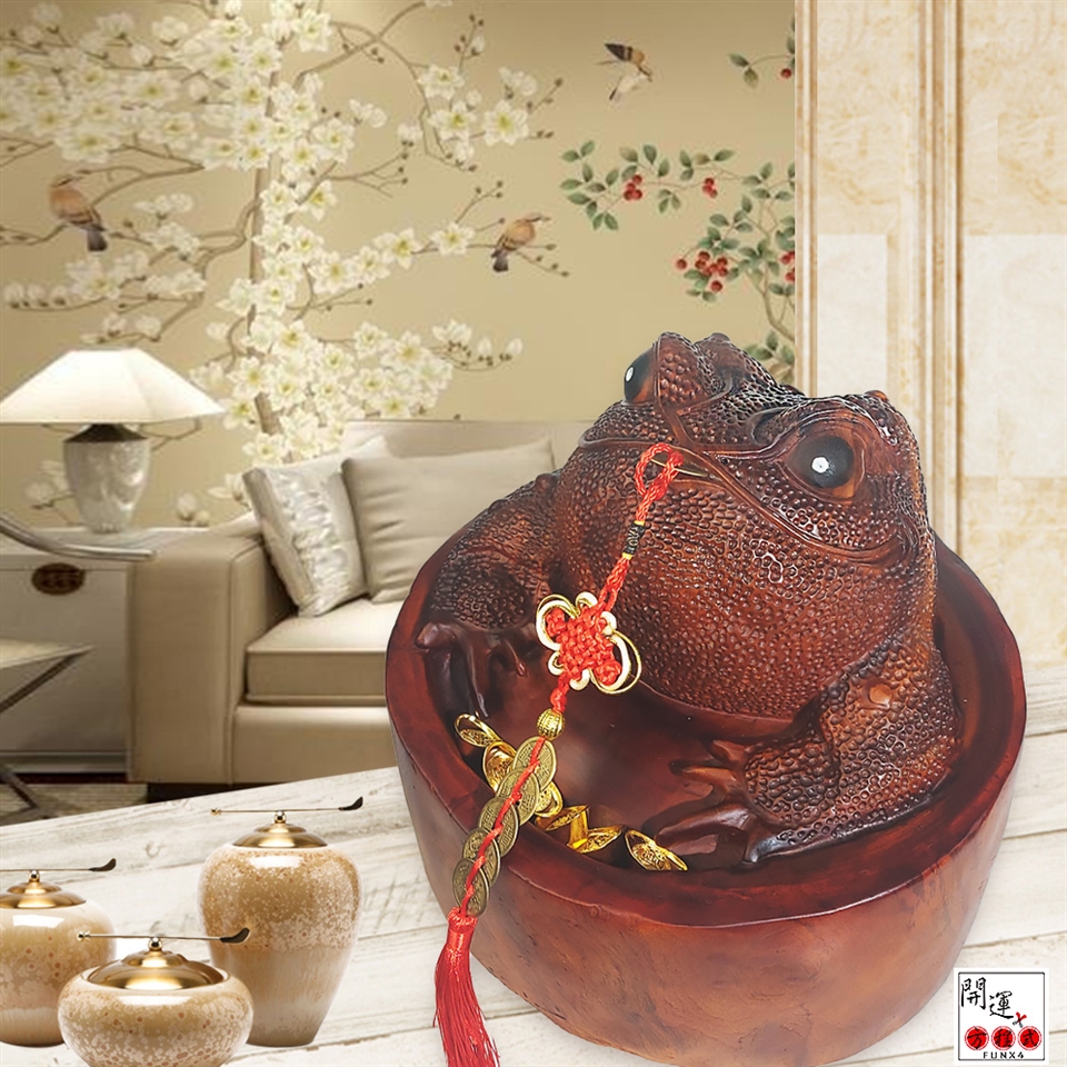 開運方程式 招財固庫黃金樟木雕蟾蜍開運擺件 招財富貴 除穢化煞30 30cm 聚寶盆 招財樹 Etmall東森購物網