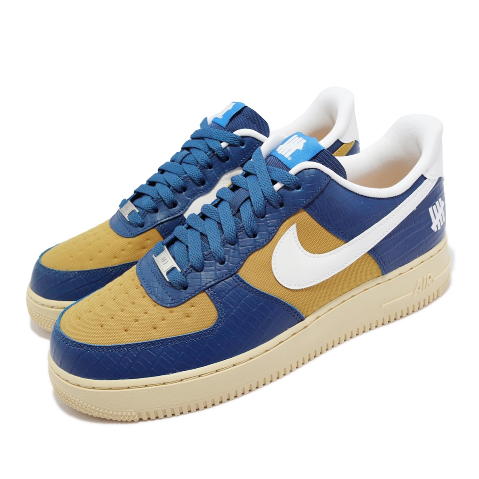 Nike 休閒鞋Air Force 1 Low SP 男鞋聯名經典款柵欄皮革壓紋球鞋穿搭藍