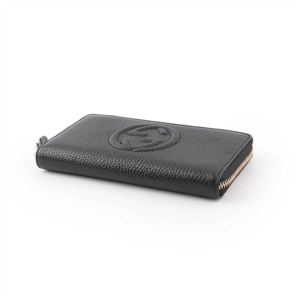 GUCCI SOHO 牛皮ㄇ形拉鍊長夾(黑色) 598187 A7M0G 1000|長夾/中夾/短夾 ...