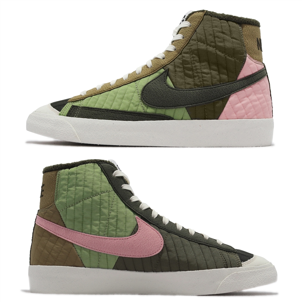 Nike 休閒鞋Blazer Mid 77 LX NN 經典鞋款拼接設計內襯保暖風車logo 彩