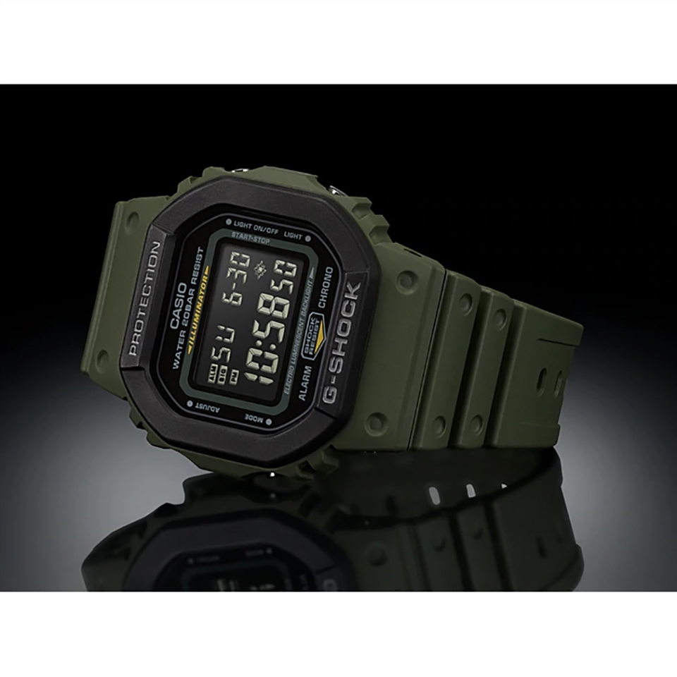 CASIO 卡西歐G-SHOCK 軍事風手錶-軍綠DW-5610SU-3|會員獨享好康折扣