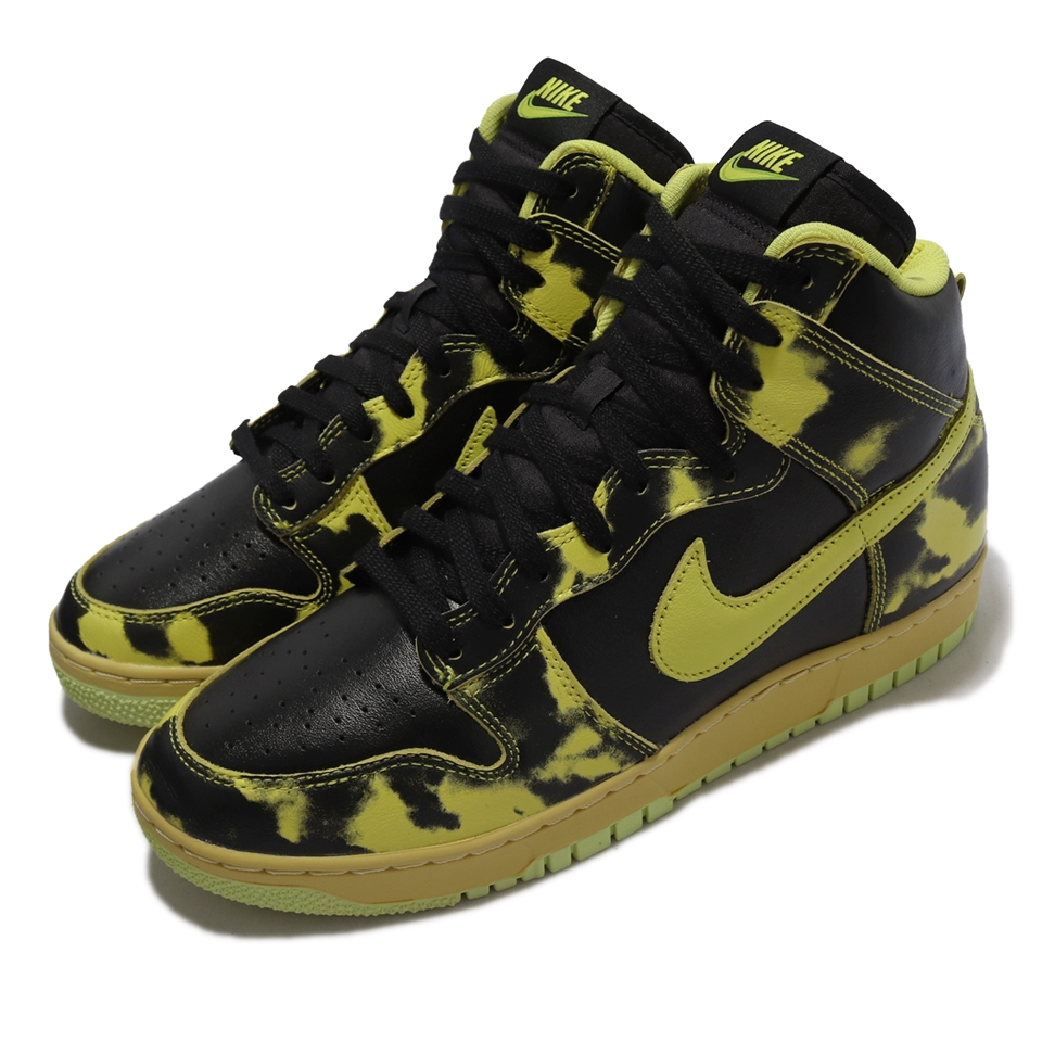 Nike 休閒鞋Dunk High 1985 SP 水洗高筒男女鞋情侶鞋Acid Wash 黑黃