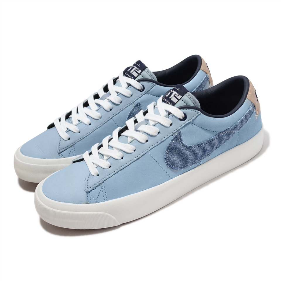 Nike 滑板鞋Zoom Blazer Low Pro GT PRM 男鞋女鞋牛仔藍丹寧低筒DM8890