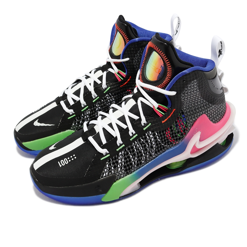 Nike 籃球鞋Air Zoom G.T. Jump EP 男鞋黑粉紅漸層氣墊緩震穩定支撐