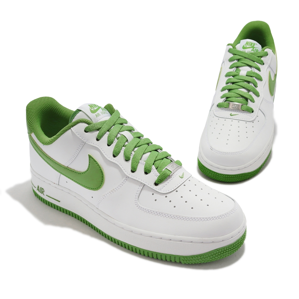 Nike 休閒鞋Air Force 1 07 男鞋白草綠AF1 皮革經典DH7561-105 [ACS 跨