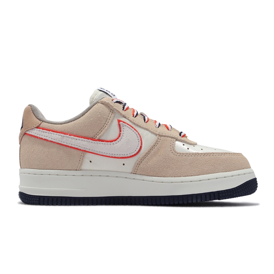 Nike 休閒鞋Wmns Air Force 1 07 LX 女鞋麂皮米白橘DQ5079-111 [ACS 跨