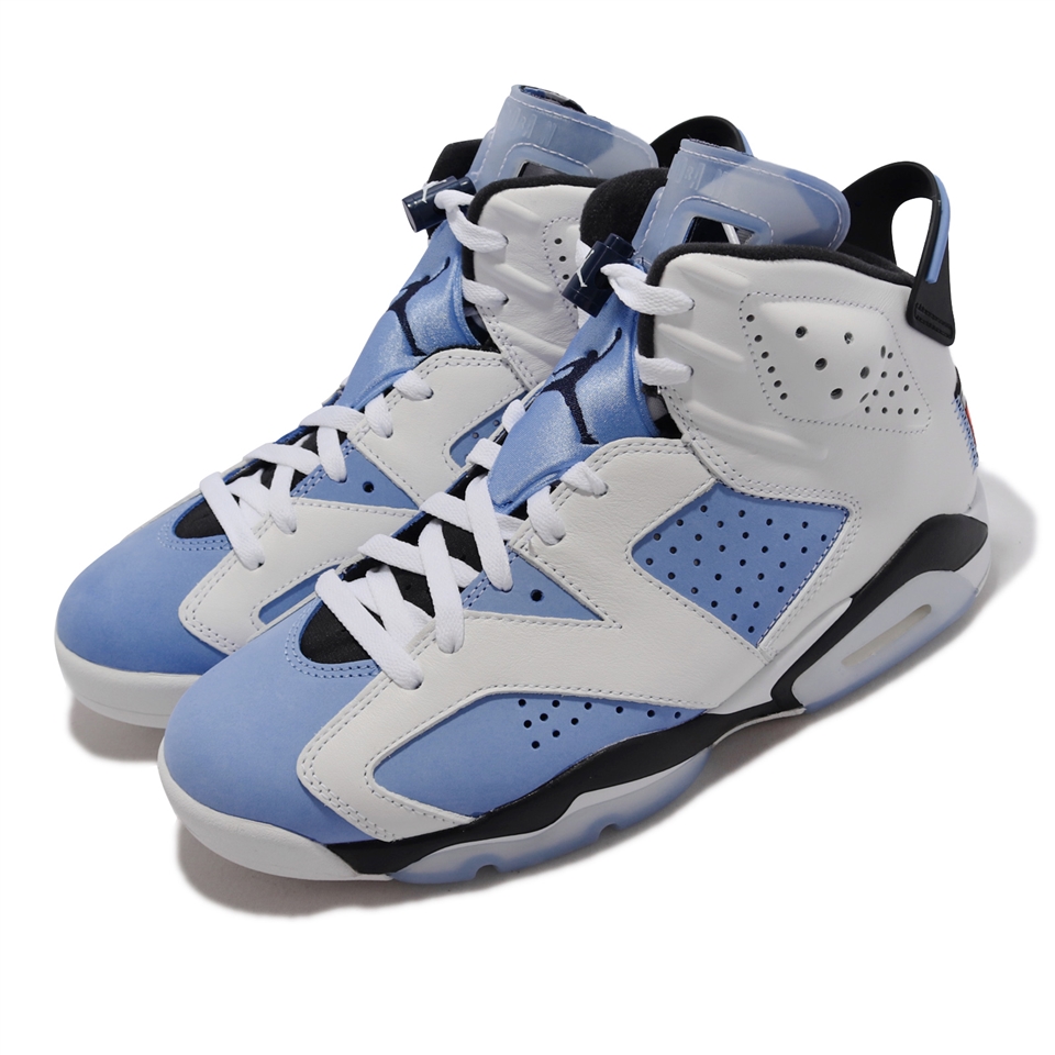 Nike 休閒鞋Air Jordan 6 Retro 北卡藍UNC 男鞋AJ6 白藍CT8529