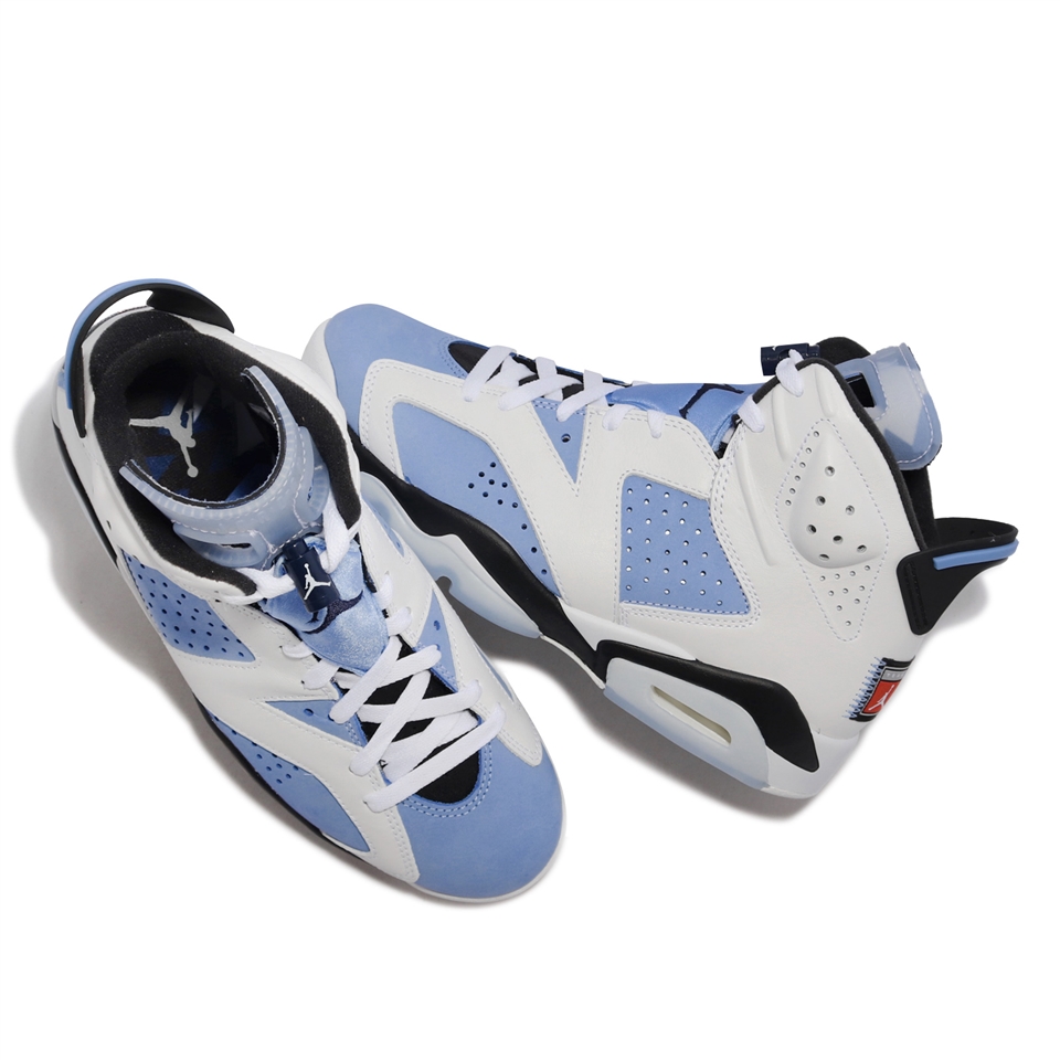 Nike 休閒鞋Air Jordan 6 Retro 北卡藍UNC 男鞋AJ6 白藍CT8529-410