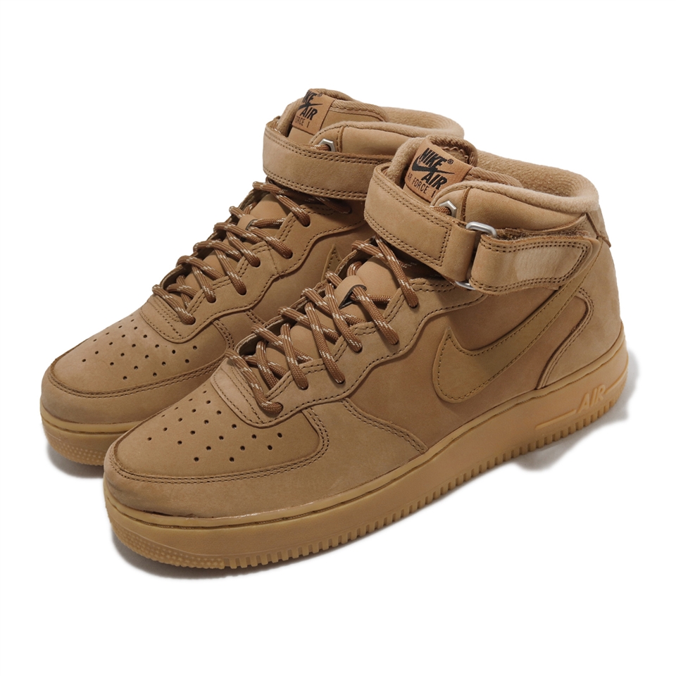 Nike 休閒鞋Air Force 1 07 小麥摩卡中筒男鞋魔鬼氈AF1 DJ9158-200