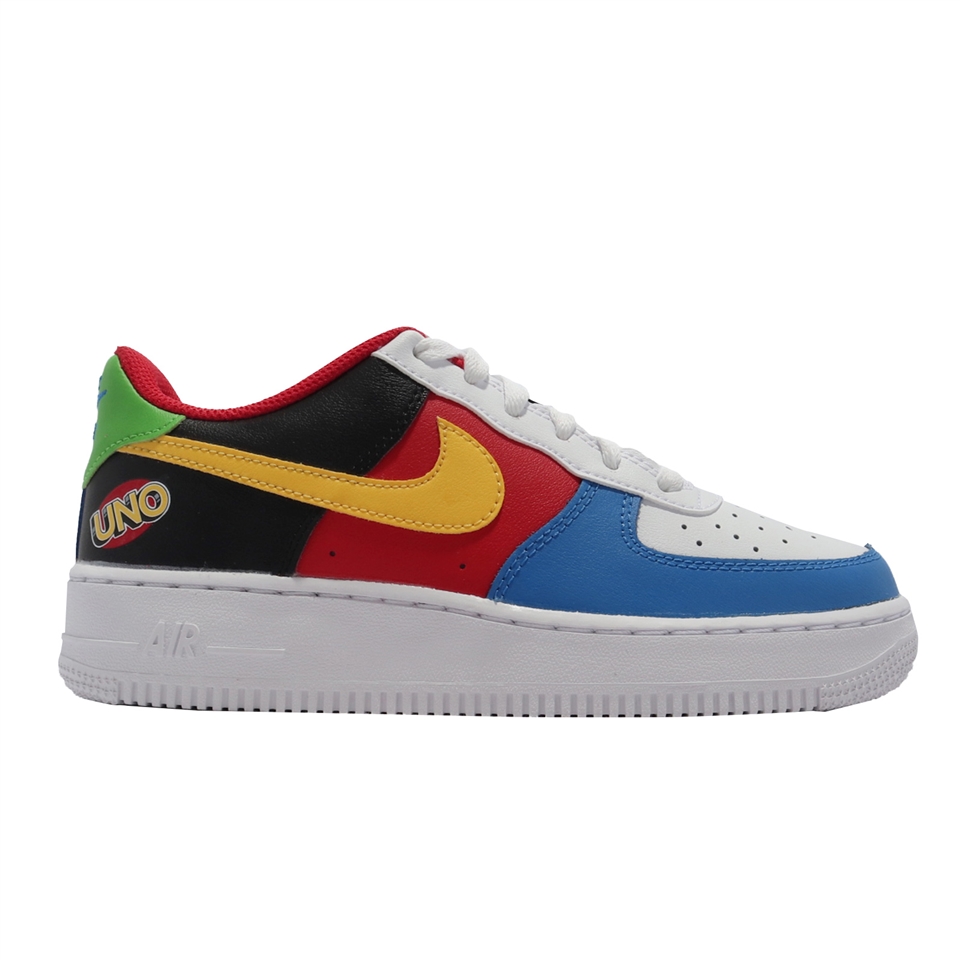 Nike Air Force 1 Low QS UNO 彩色女鞋大童鞋AF1 DO6634-100 [ACS 跨