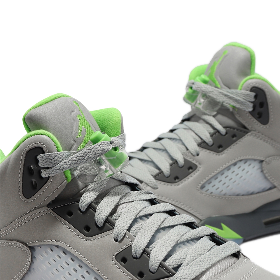 Nike Air Jordan 5 Retro GS 大童女鞋銀灰綠Green Bean AJ5 DQ3734-003