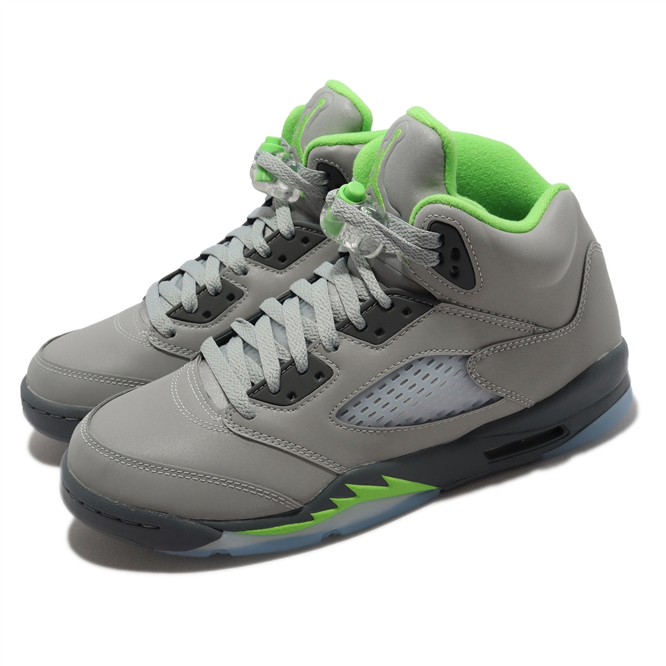 Nike Air Jordan 5 Retro GS 大童女鞋銀灰綠Green Bean AJ5 DQ3734-003