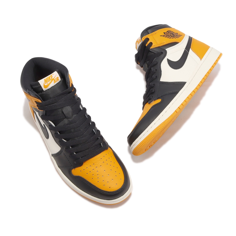 Nike 休閒鞋Air Jordan 1 Retro High OG 男鞋黑黃Taxi 計程車AJ1