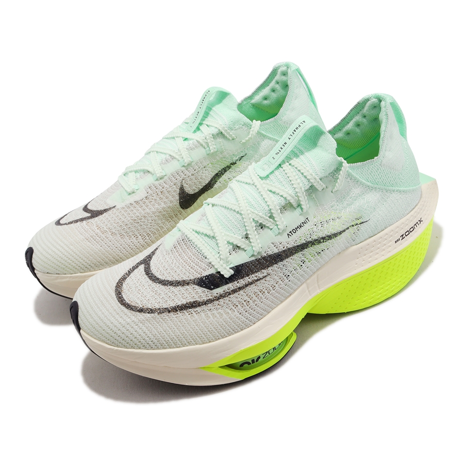 Nike 慢跑鞋Air Zoom Alphafly Next% 2 螢光黃男鞋氣墊路跑運動鞋