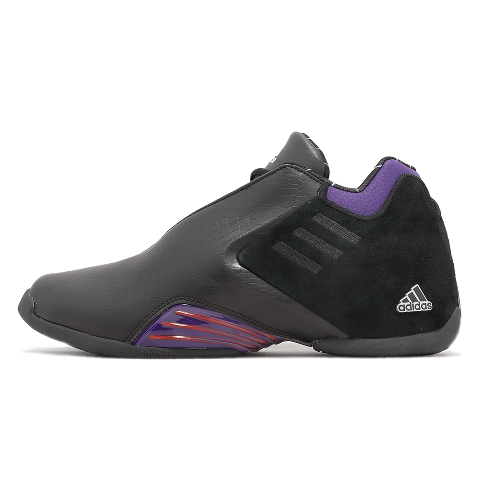 adidas 籃球鞋TMAC 3 Restomod 男鞋黑紫緩震鱷魚紋暴龍隊愛迪達GY2394