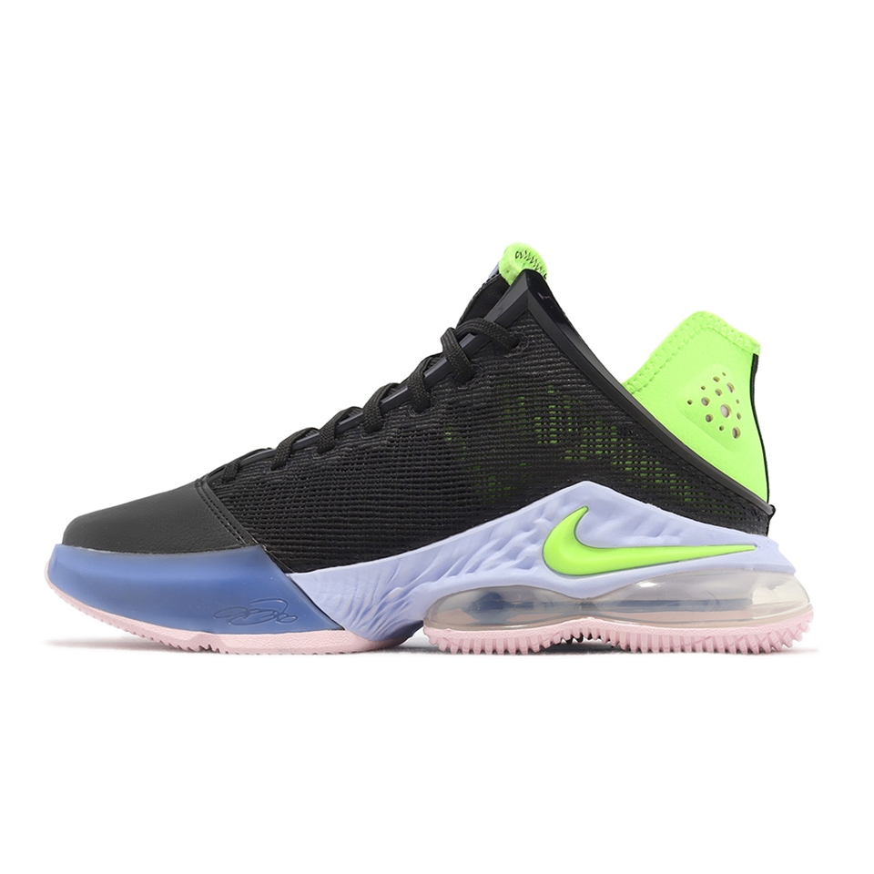 Nike 籃球鞋Lebron XIX Low EP 19 低筒黑螢光綠氣墊男鞋LBJ