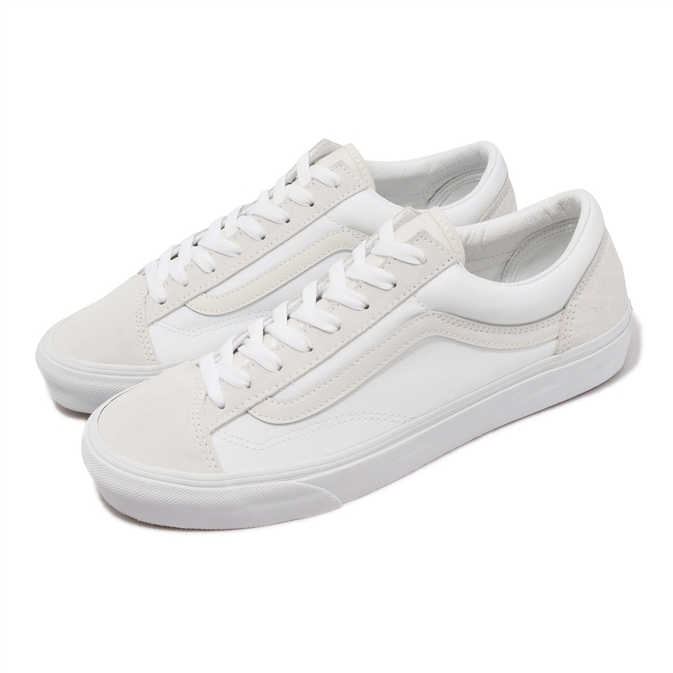 Vans 休閒鞋Style 36 男鞋白基本款經典異材質麂皮帆布皮革橡膠大底VN0A54F69LX|休閒運動鞋|ETMall東森購物網