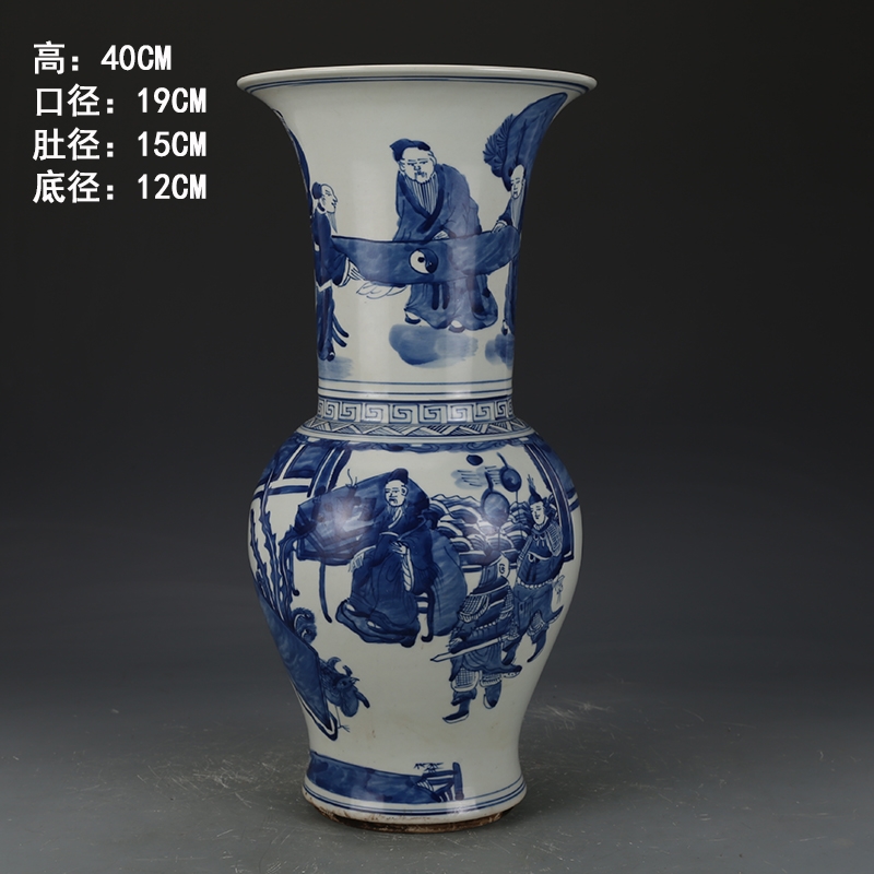 清康熙青花人物鳳尾瓶花瓶|花瓶/器皿|ETMall東森購物網