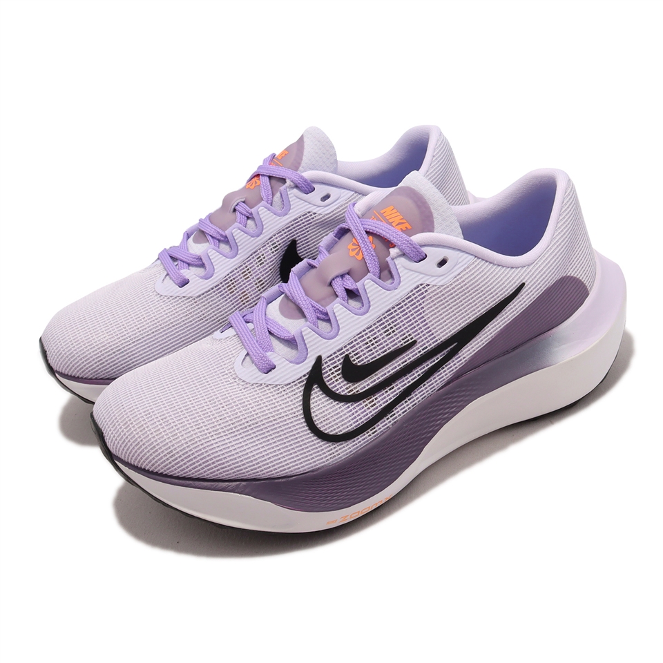Nike 慢跑鞋Wmns Zoom Fly 5 女鞋粉紫黑緩震厚底路跑運動鞋DM8974-500