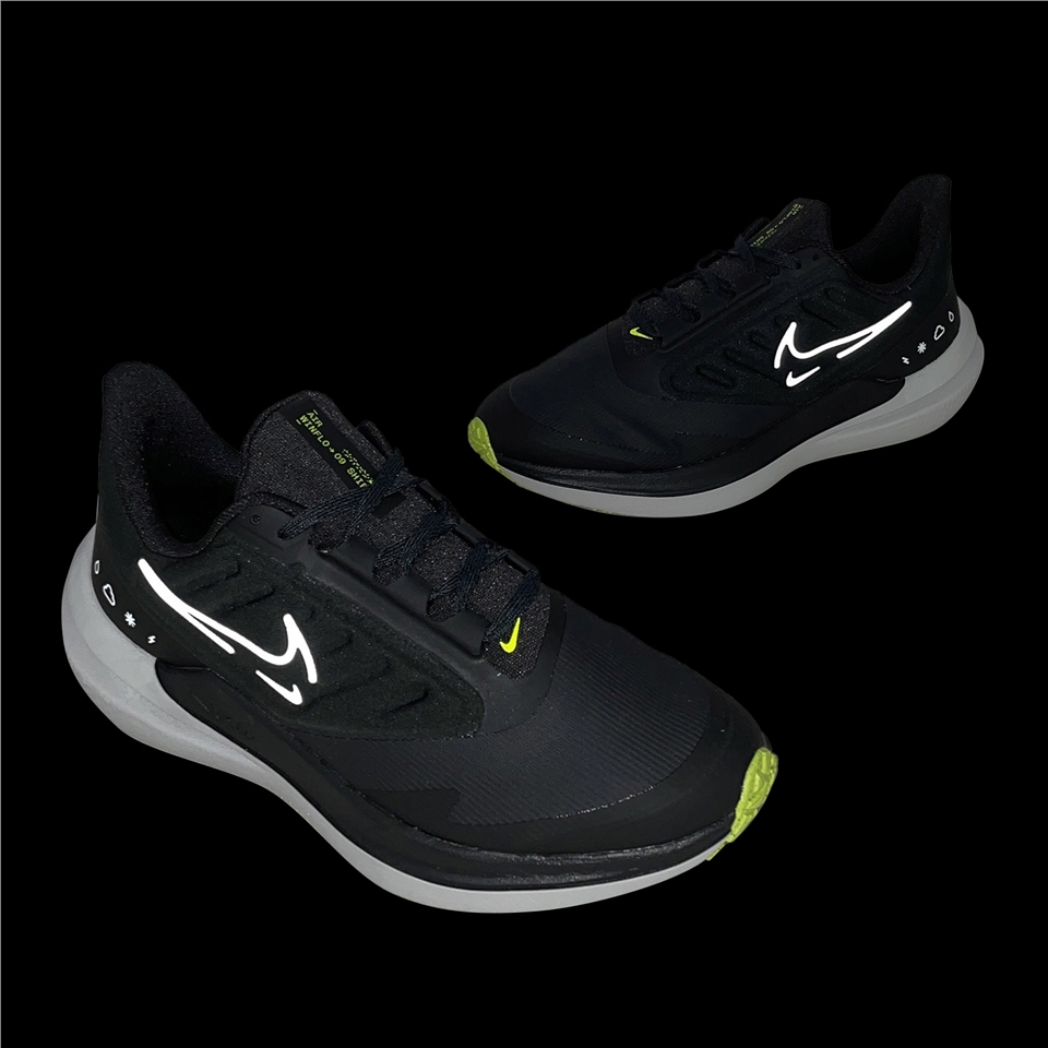 Nike 慢跑鞋Wmns Air Winflo 9 Shield 黑白女鞋防潑水反光運動鞋DM1104