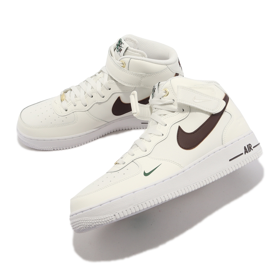 Nike 休閒鞋Air Force 1 Mid 07 LV8 男鞋米白咖啡棕40週年高筒AF1