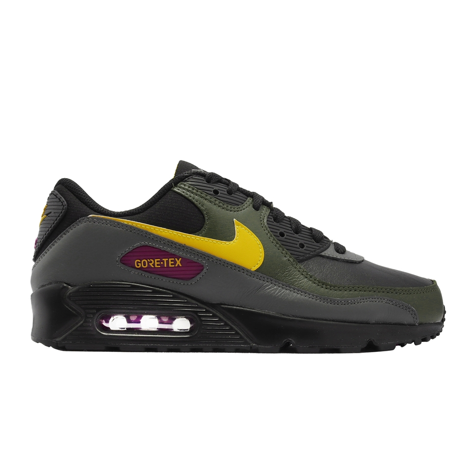 Nike 休閒鞋Air Max 90 GTX 男鞋黑灰黃GTX 防水氣墊經典DJ9779-001