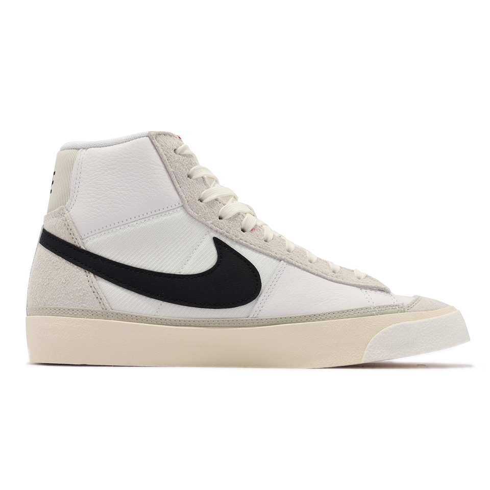 Nike 休閒鞋Blazer Mid 77 Pro Club 男鞋白黑拼接高筒復古DQ7673-100