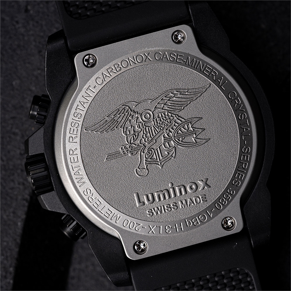 LUMINOX 雷明時NAVY SEAL CHRONO海豹三眼計時腕錶– 純黑3581.SIS 