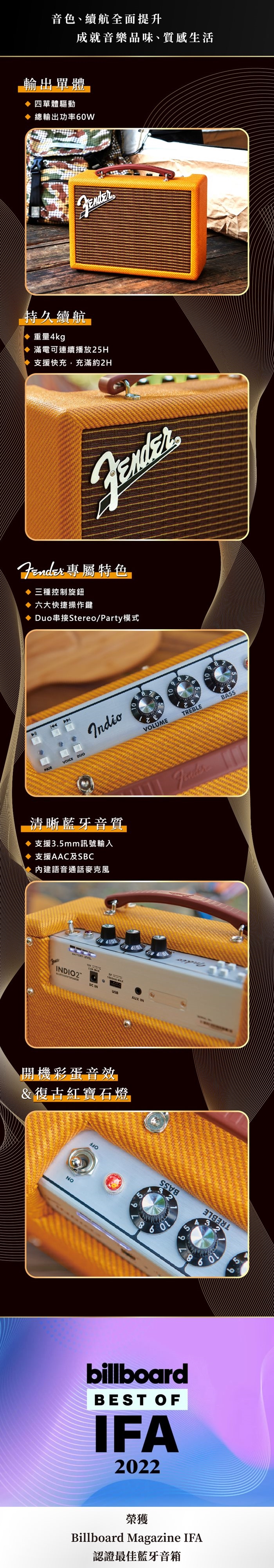 FENDER Indio 2 - 詳情1
