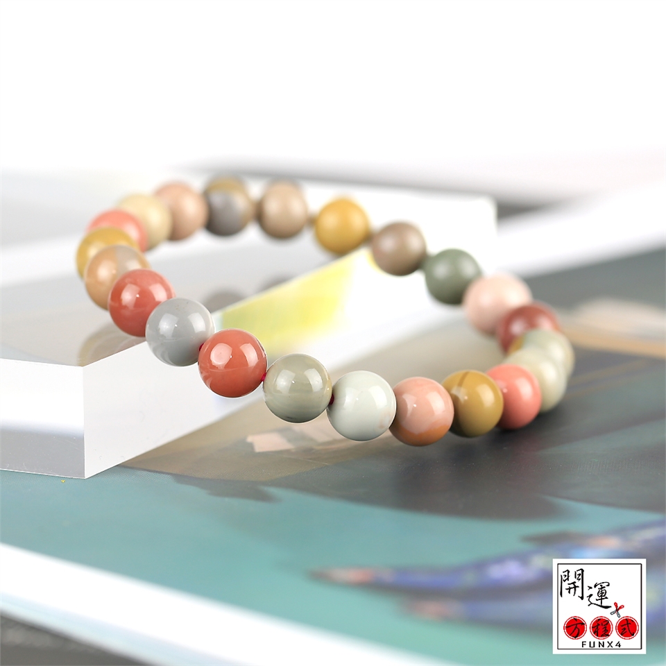 開運方程式-潤澤馬卡龍阿拉善鹽源瑪瑙手珠8mm(蘊藏著豐富的天然之氣