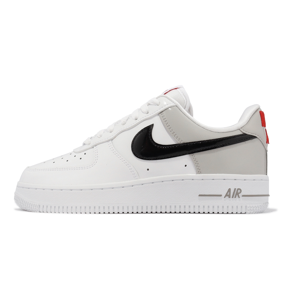 Nike Wmns Air Force 1 07 ESS SNKR 白黑灰女鞋男鞋AF1 漆皮DQ7570-001