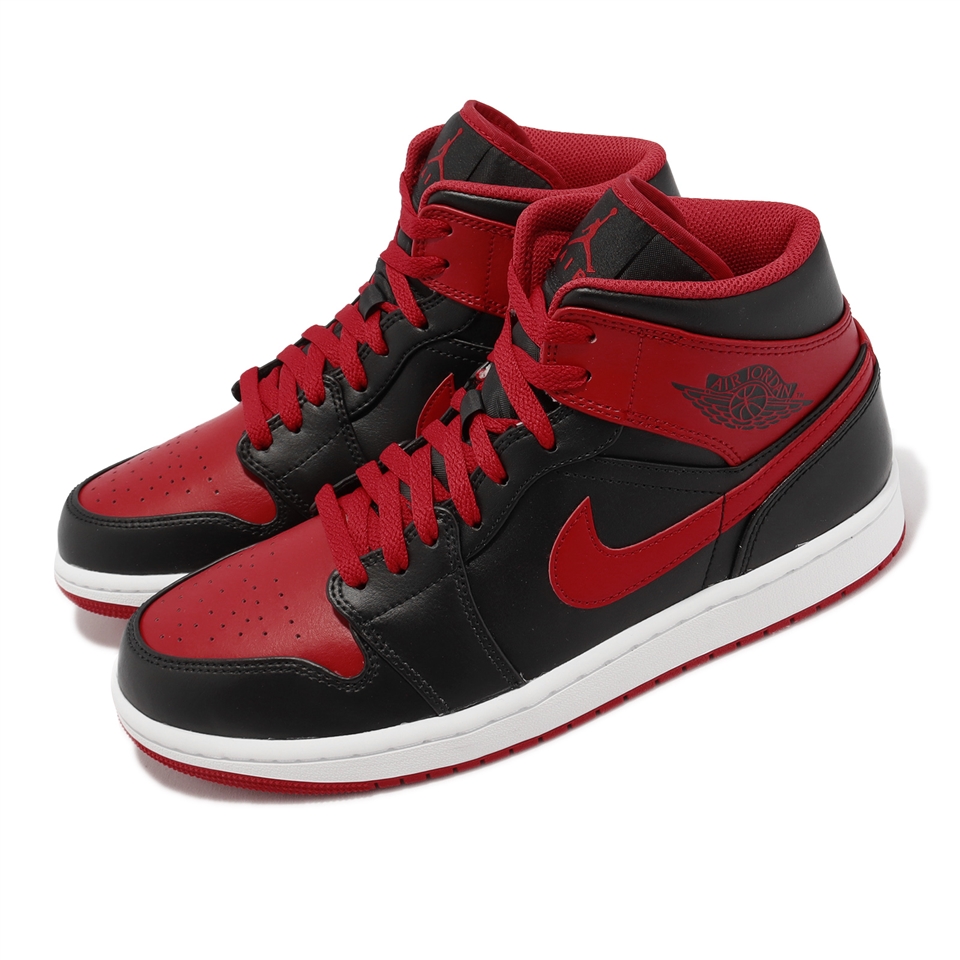 Nike Air Jordan 1 Mid Alternate Bred 男鞋黑紅經典AJ1 DQ8426-060