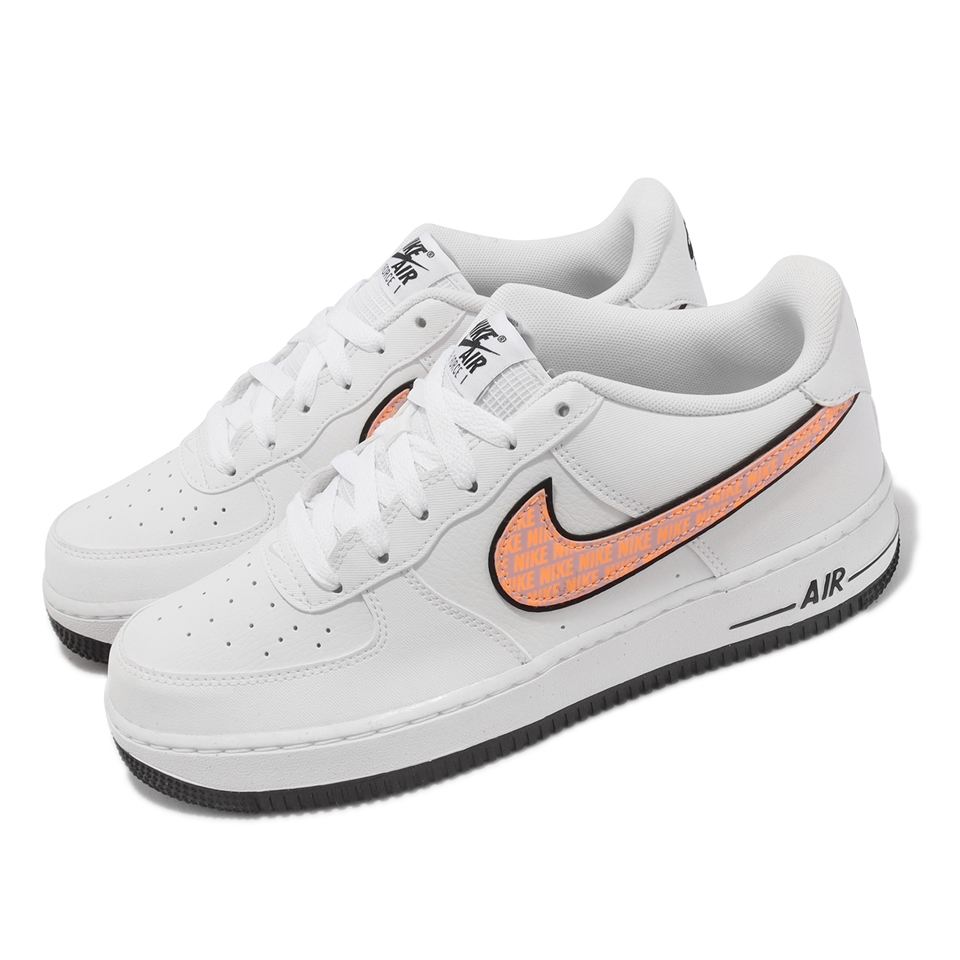 Nike 休閒鞋Air Force 1 Impact NN GS 白橘黑女鞋大童鞋AF1 DZ6307-100