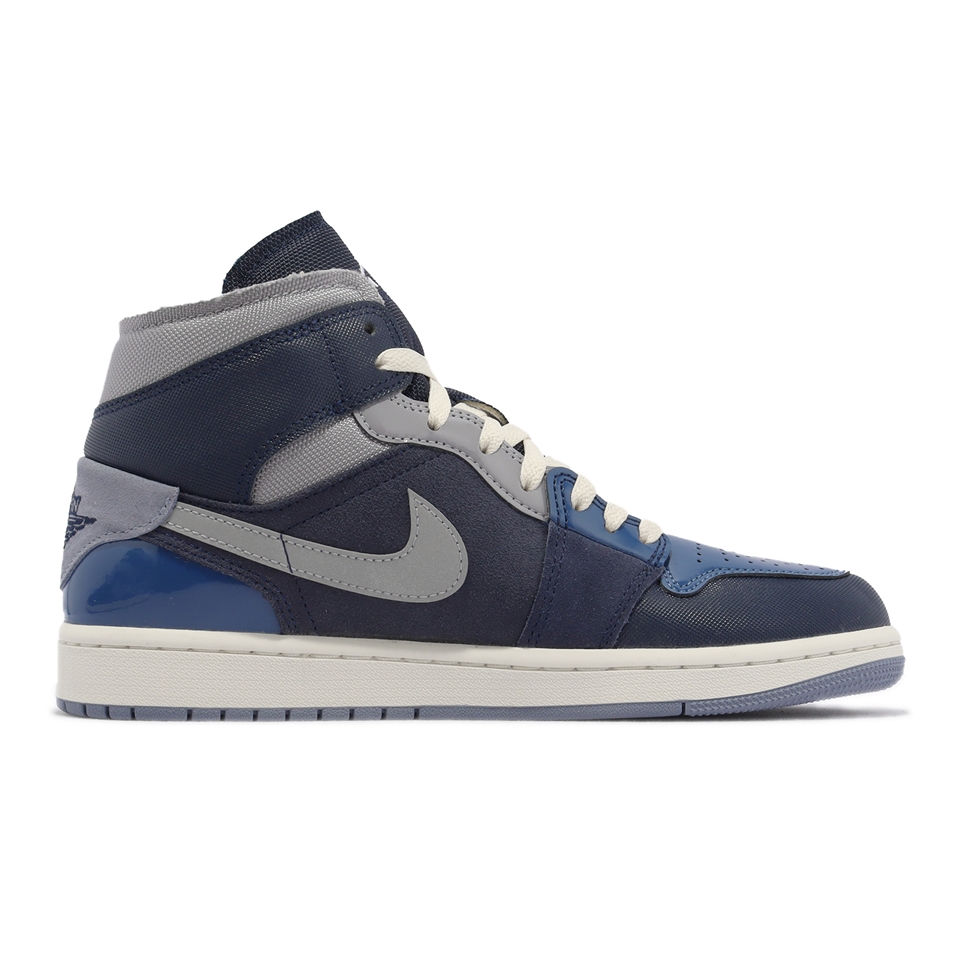 Nike Air Jordan 1 Mid SE CRAFT 男鞋藍灰AJ1 Obsidian DR8868-400