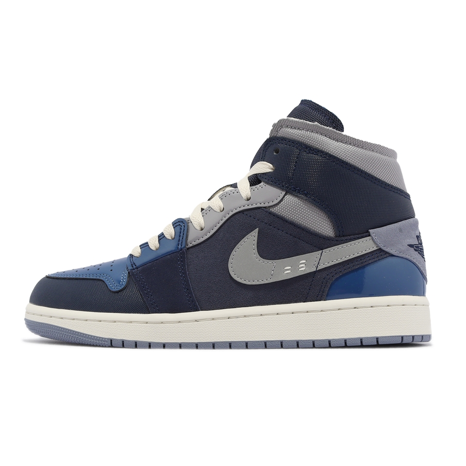 Nike Air Jordan 1 Mid SE CRAFT 男鞋藍灰AJ1 Obsidian DR8868-400