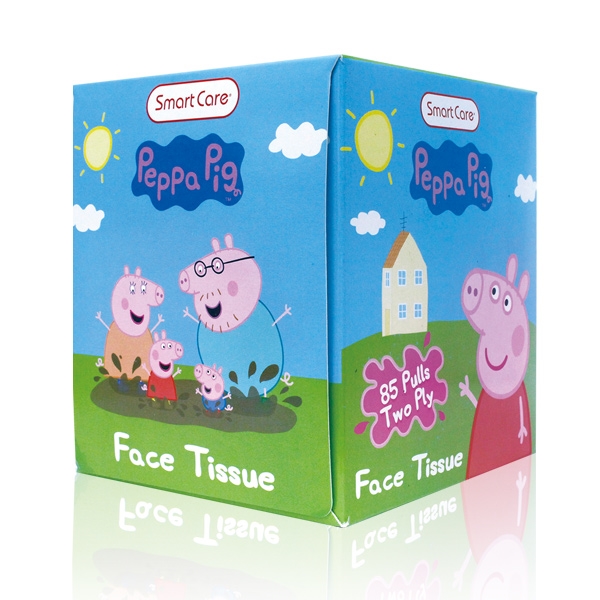 Peppa pig盒裝面紙雙層85抽x24盒/箱購|盒裝面紙|ETMall東森購物網