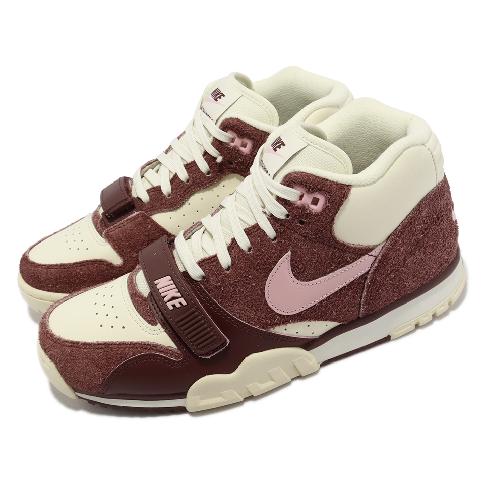 Nike 休閒鞋Air Trainer 1 男女鞋米白可可棕經典中筒復古情人節DM0522