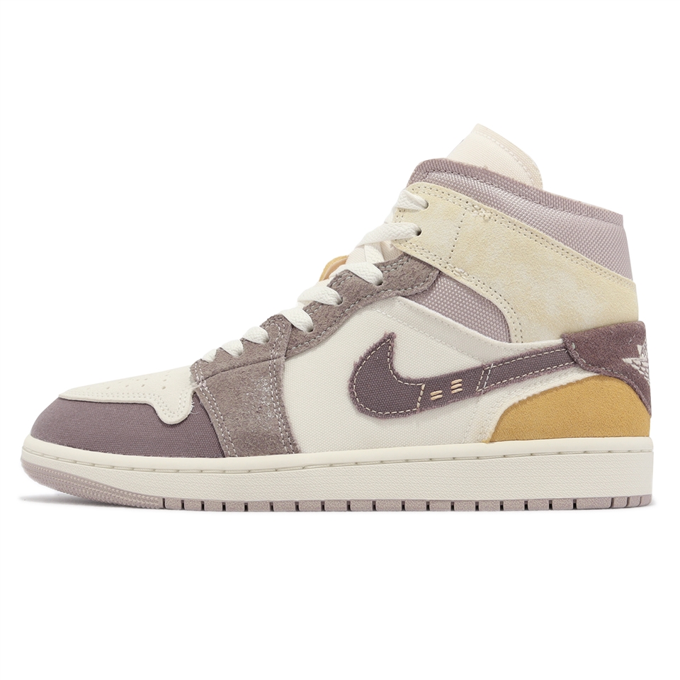 Nike Air Jordan 1 Mid SE CRAFT 男鞋白紫Taupe Haze AJ1 DM9652-102