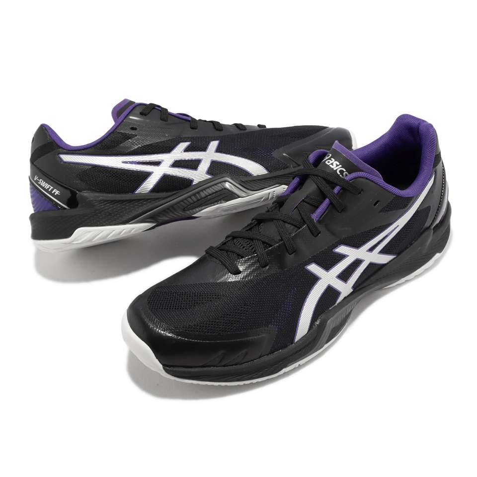 Asics 排球鞋V Swift FF 3 男鞋黑銀排羽球運動鞋穩定亞瑟士1053A042002